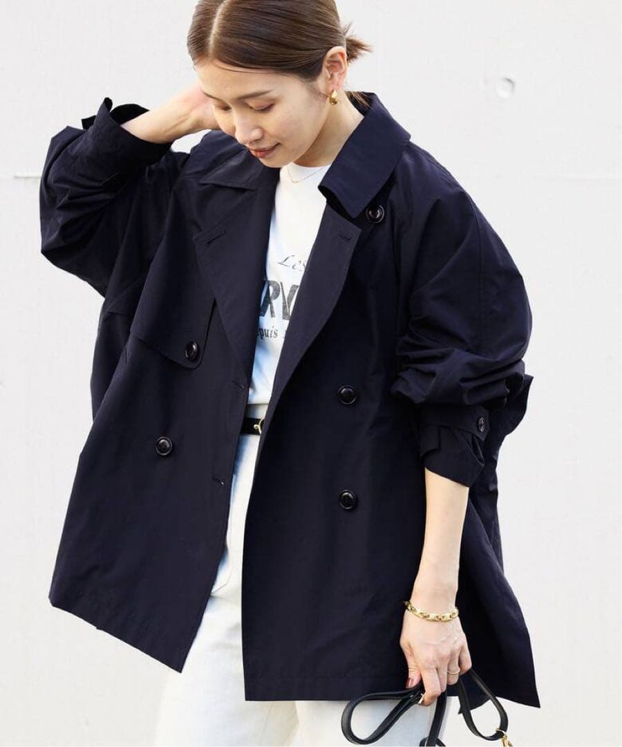 IENA PEポプリンオーバーショートコート