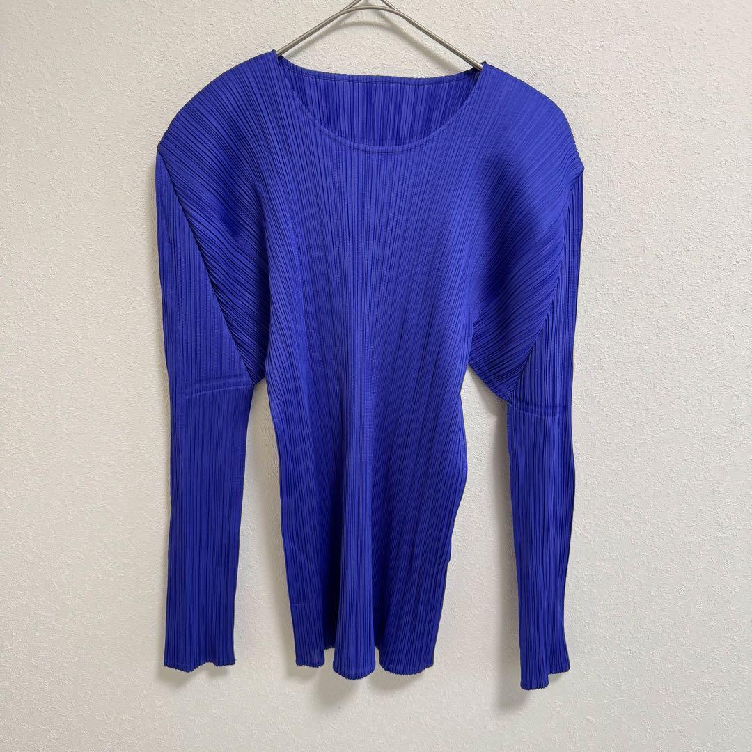 極美品✨ISSEY MIYAKE プリーツ　パープル　長袖　トップス