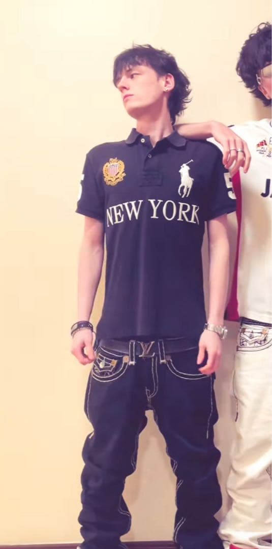 Polo Ralph Lauren ブラック ポロシャツ M big pony