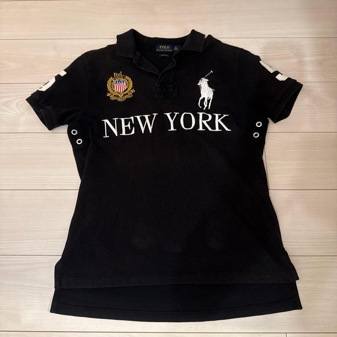 Polo Ralph Lauren ブラック ポロシャツ M big pony