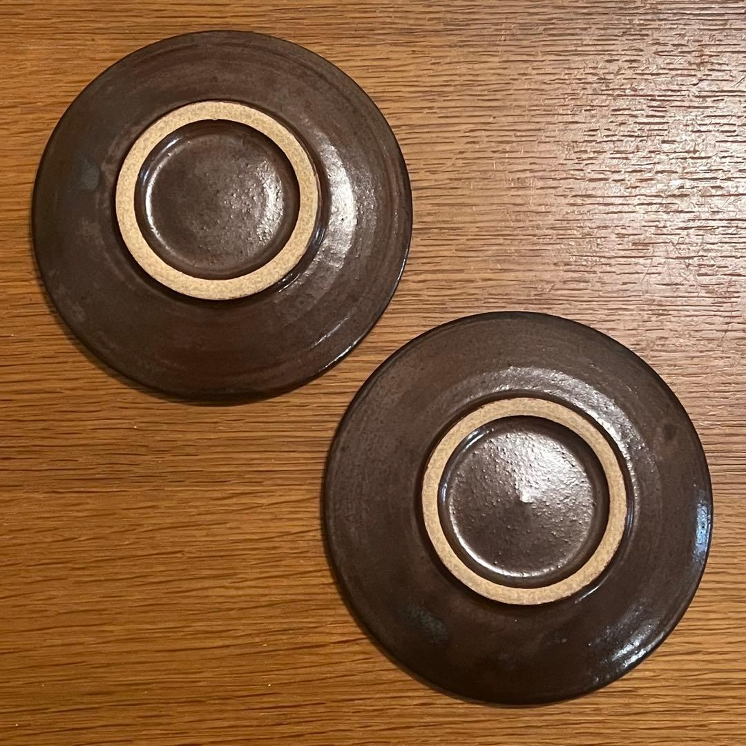 て*み様 やちむん 工房十鶴 コーヒー豆柄皿2枚