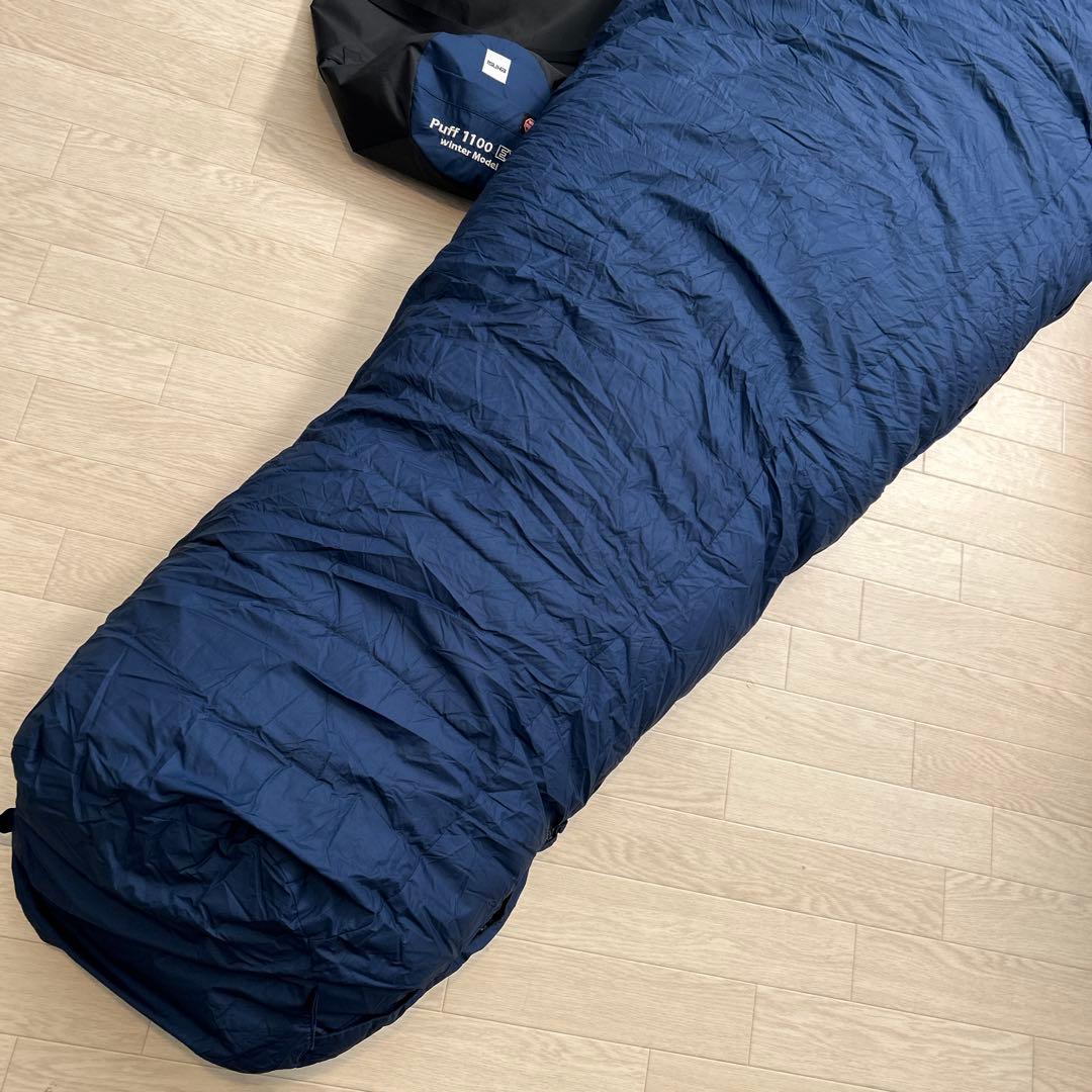 美品　厳冬イスカ　ISUKA 寝袋 puff1100EXモデル　ダウンシュラフ