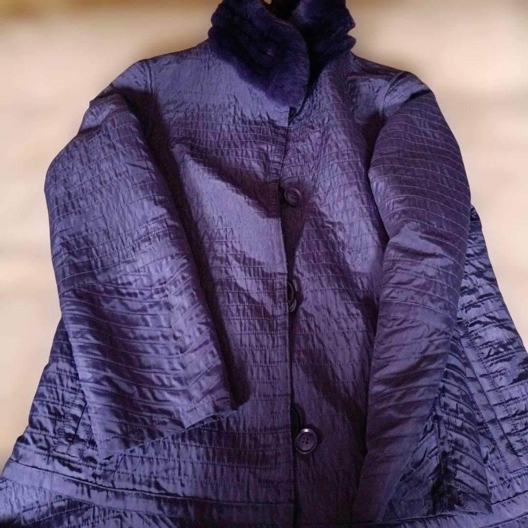 美品！ARBORENTE パープル ラビット リバーシブルコート