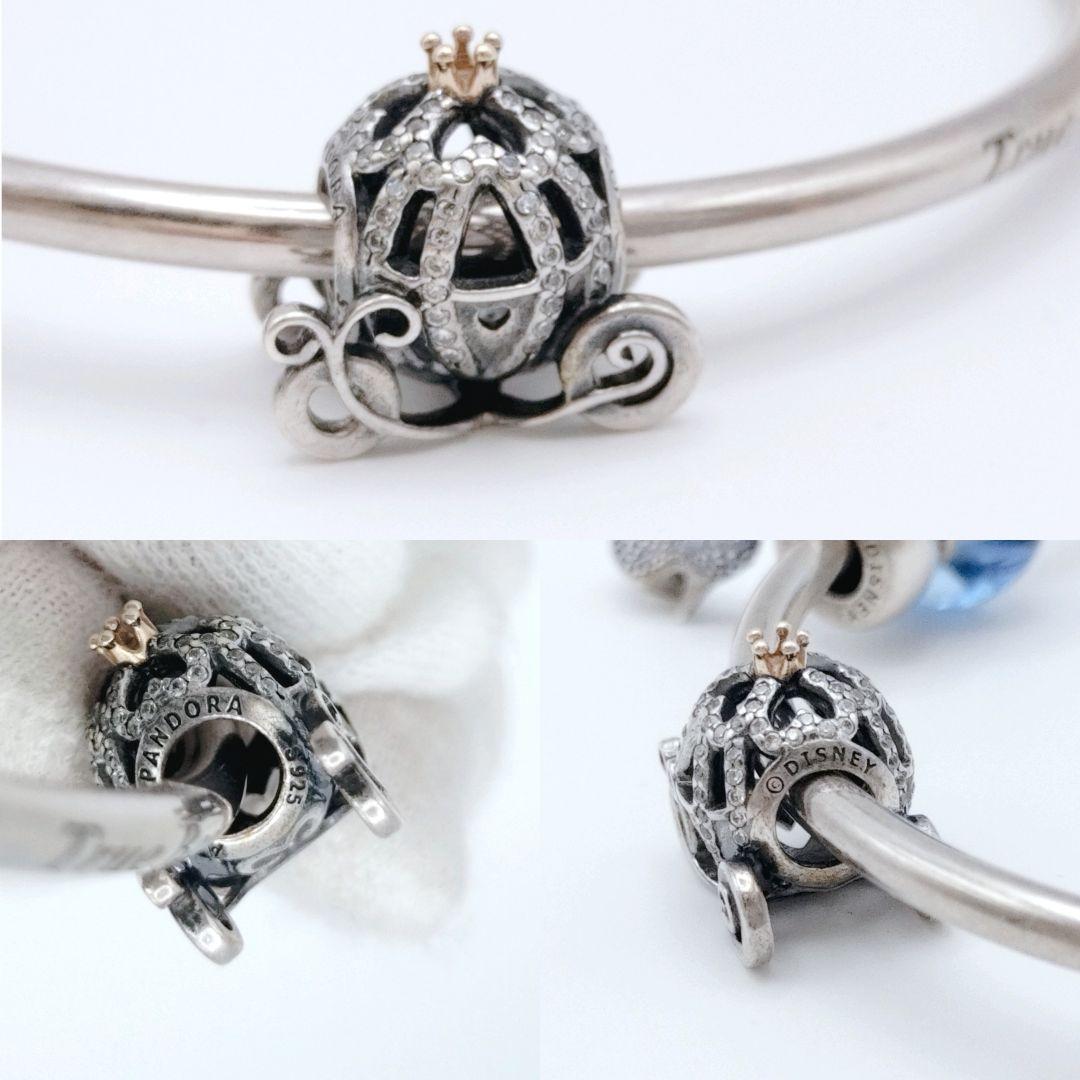 パンドラ　ディズニー　バングル　シンデレラ　シルバー925　メッセージ刻印