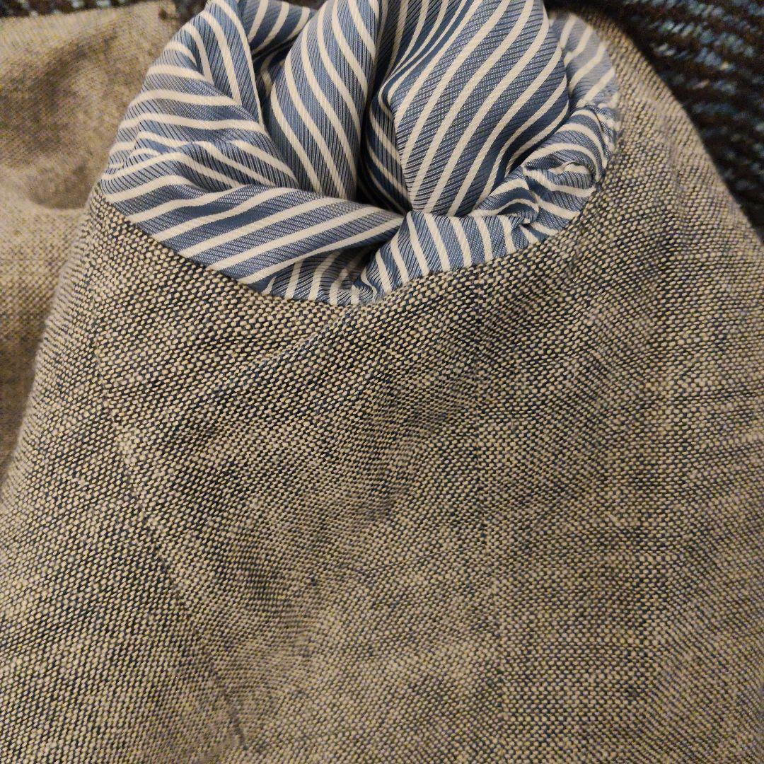 青と茶色のツイード テーラードジャケット