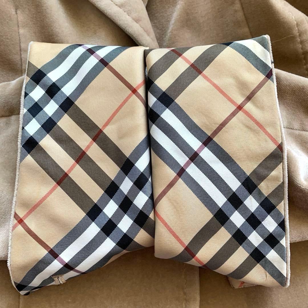 バーバリー　テーラードジャケット　ベロア　36 ベージュ　ノバチェック　シングル