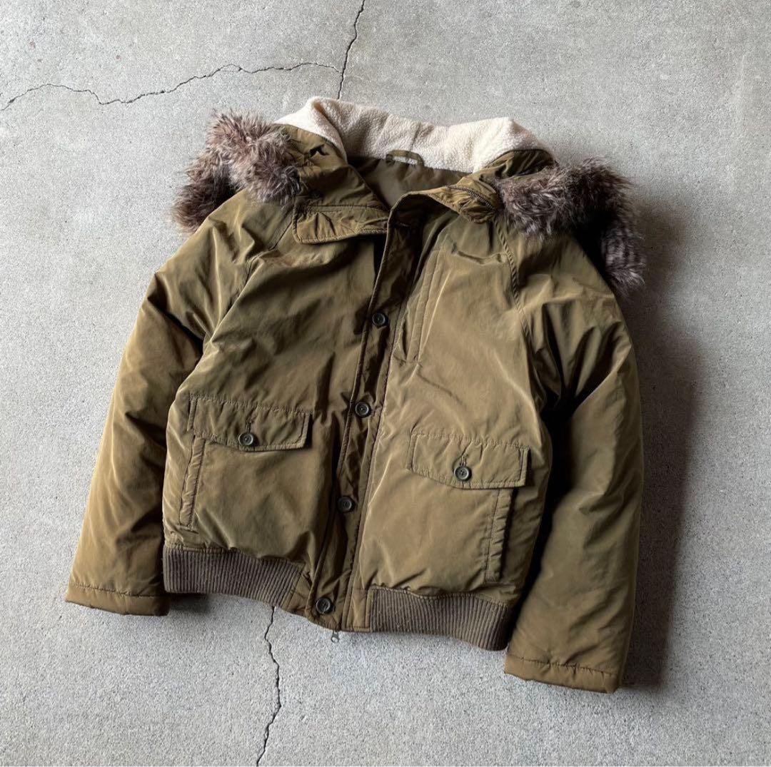 ジャケット・アウター 00s old gap n-2b fur down jacket archive