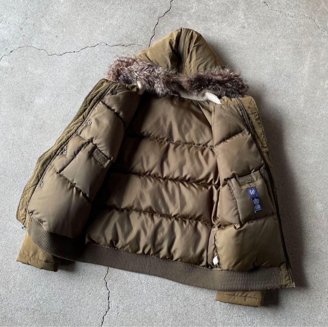 ジャケット・アウター 00s old gap n-2b fur down jacket archive