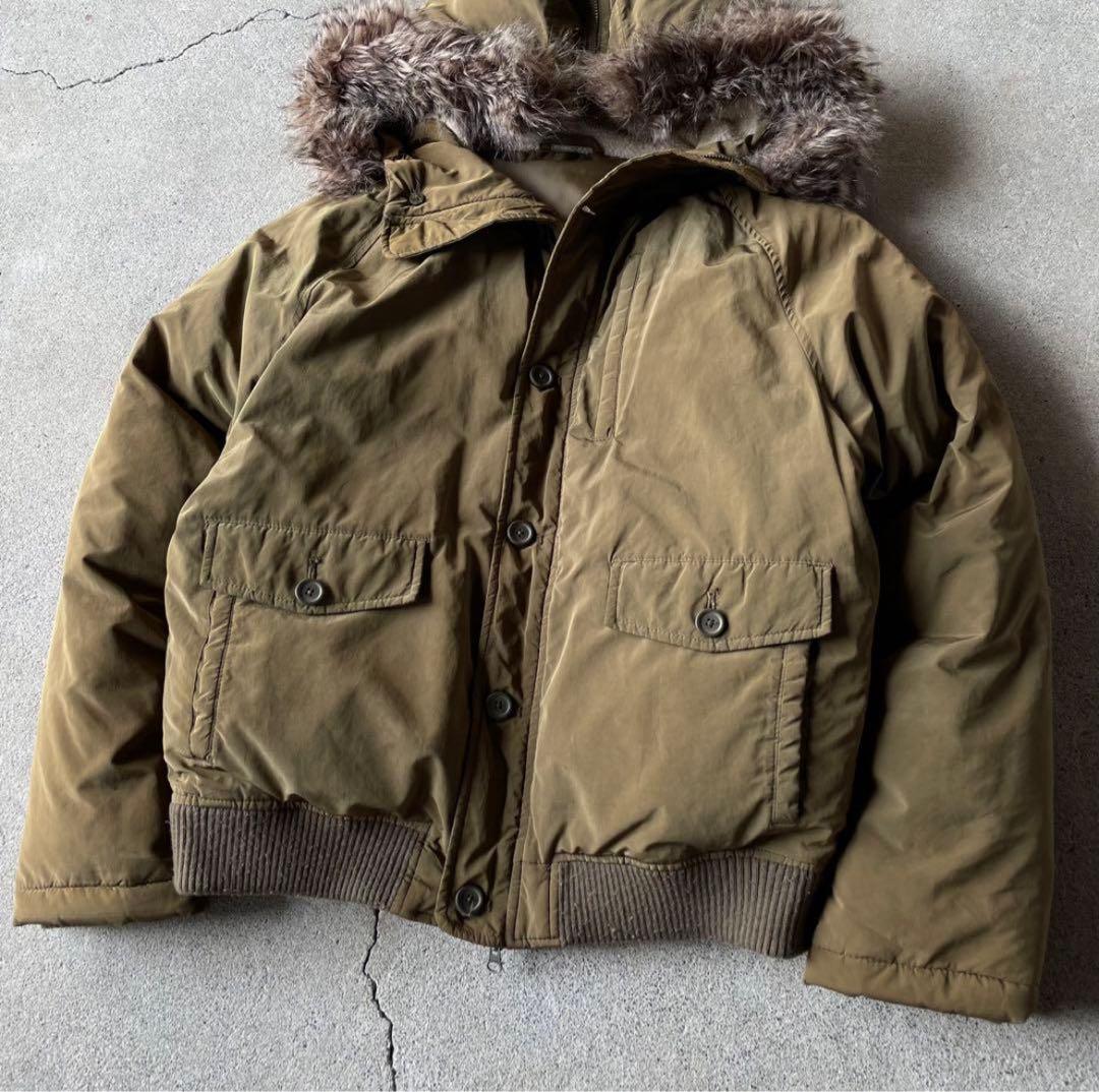 ジャケット・アウター 00s old gap n-2b fur down jacket archive