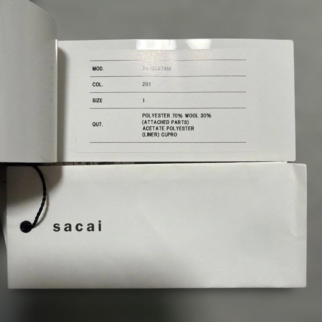 Sacai 2024ss スーチングパンツ　サイズ1 ネイビー
