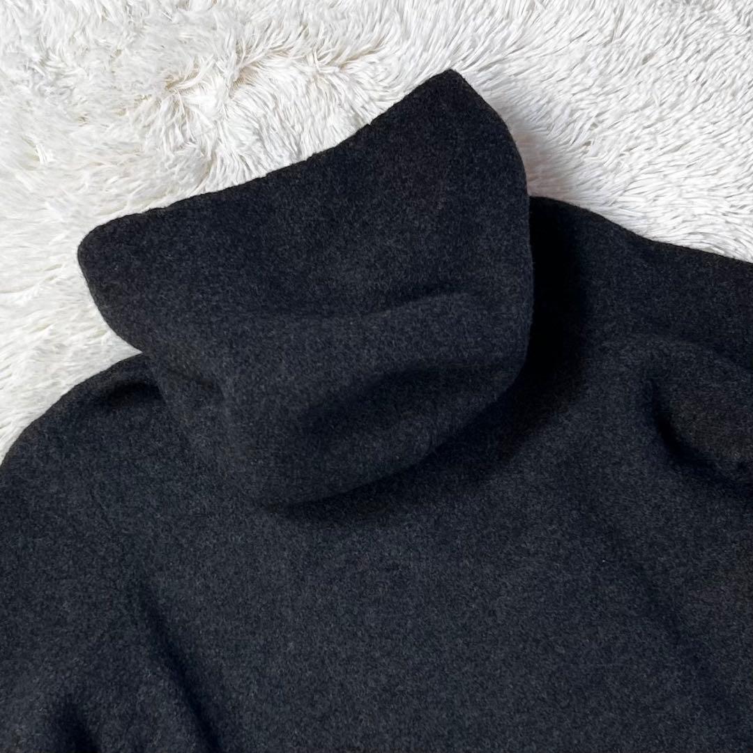 極美品★45R フロート 縮絨 AKIYA フードコート チャコールグレー 0