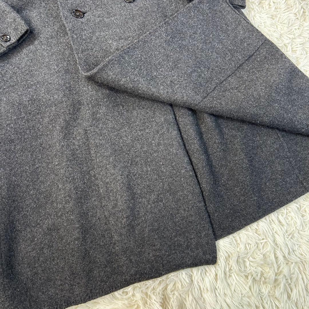 極美品★45R フロート 縮絨 AKIYA フードコート チャコールグレー 0