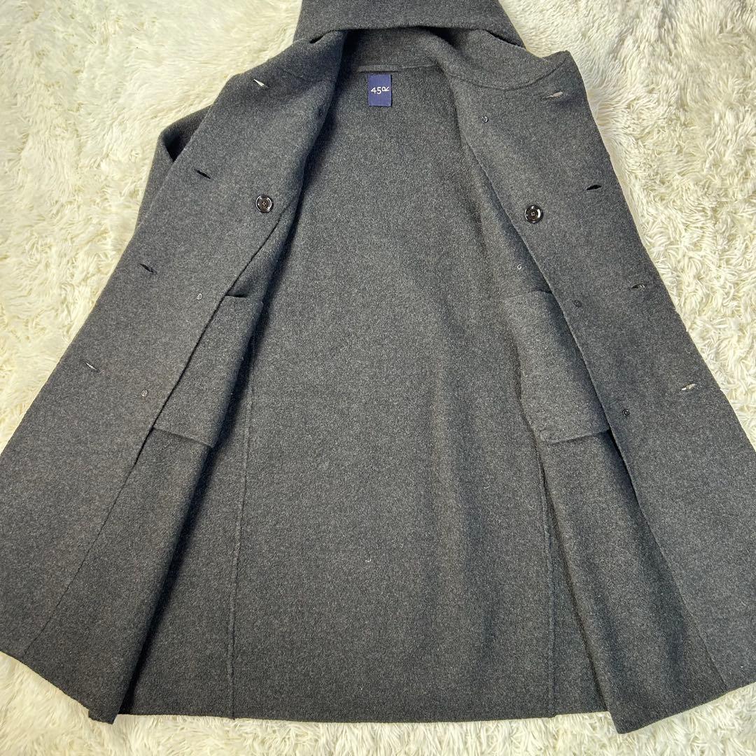 極美品★45R フロート 縮絨 AKIYA フードコート チャコールグレー 0