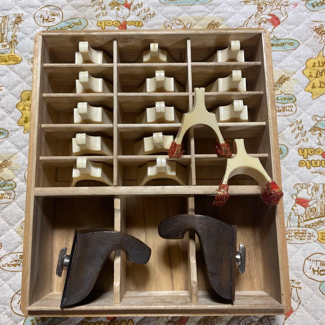 天然素材製 琴柱 桐箱入り 足付き