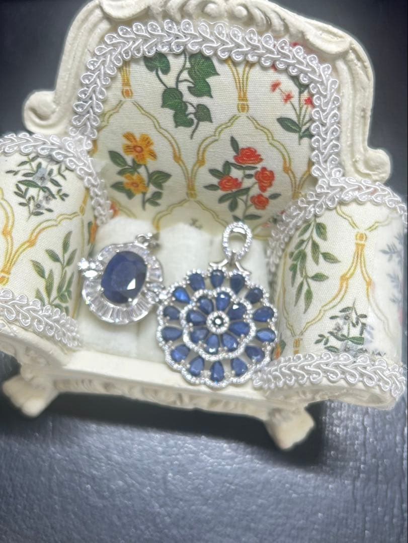 t*a様 天然石サファイアデザインネックレス2点セット➕サージカルネックレス