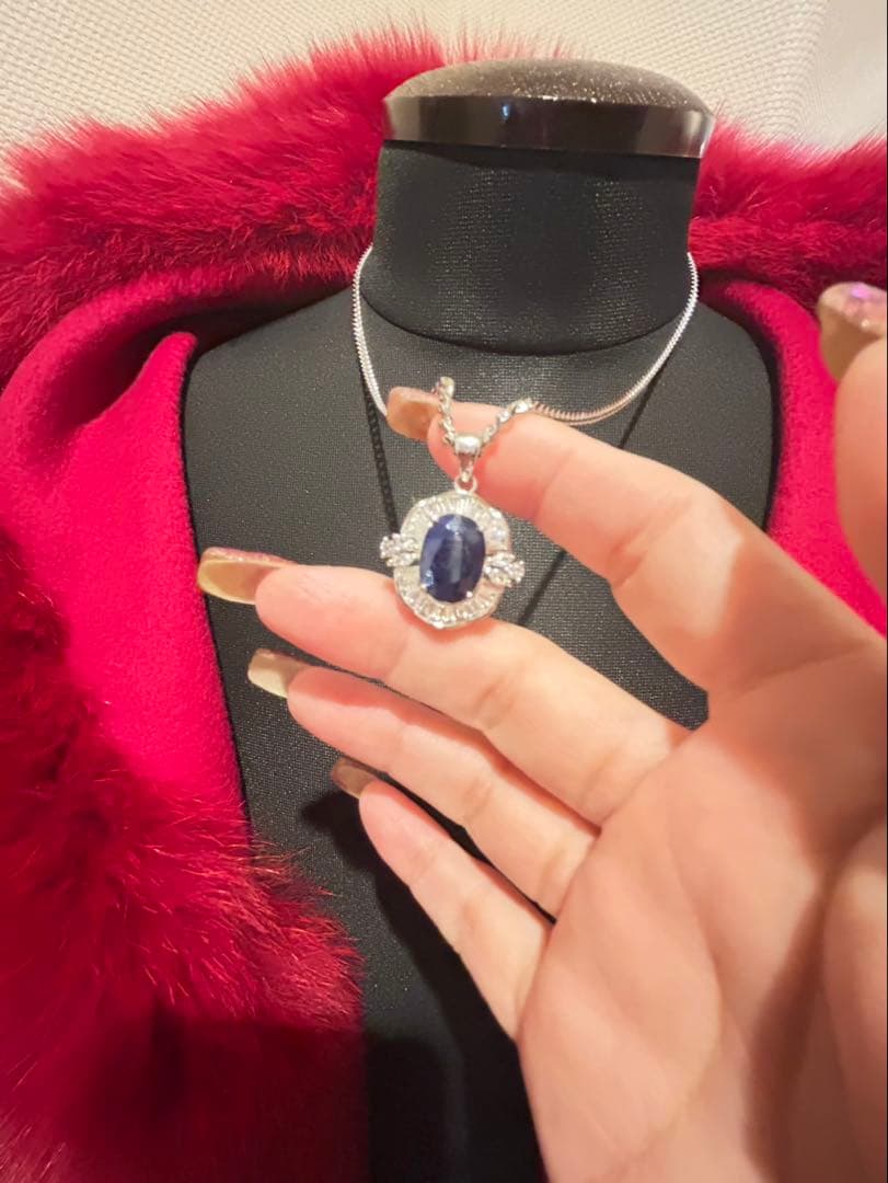 t*a様 天然石サファイアデザインネックレス2点セット➕サージカルネックレス