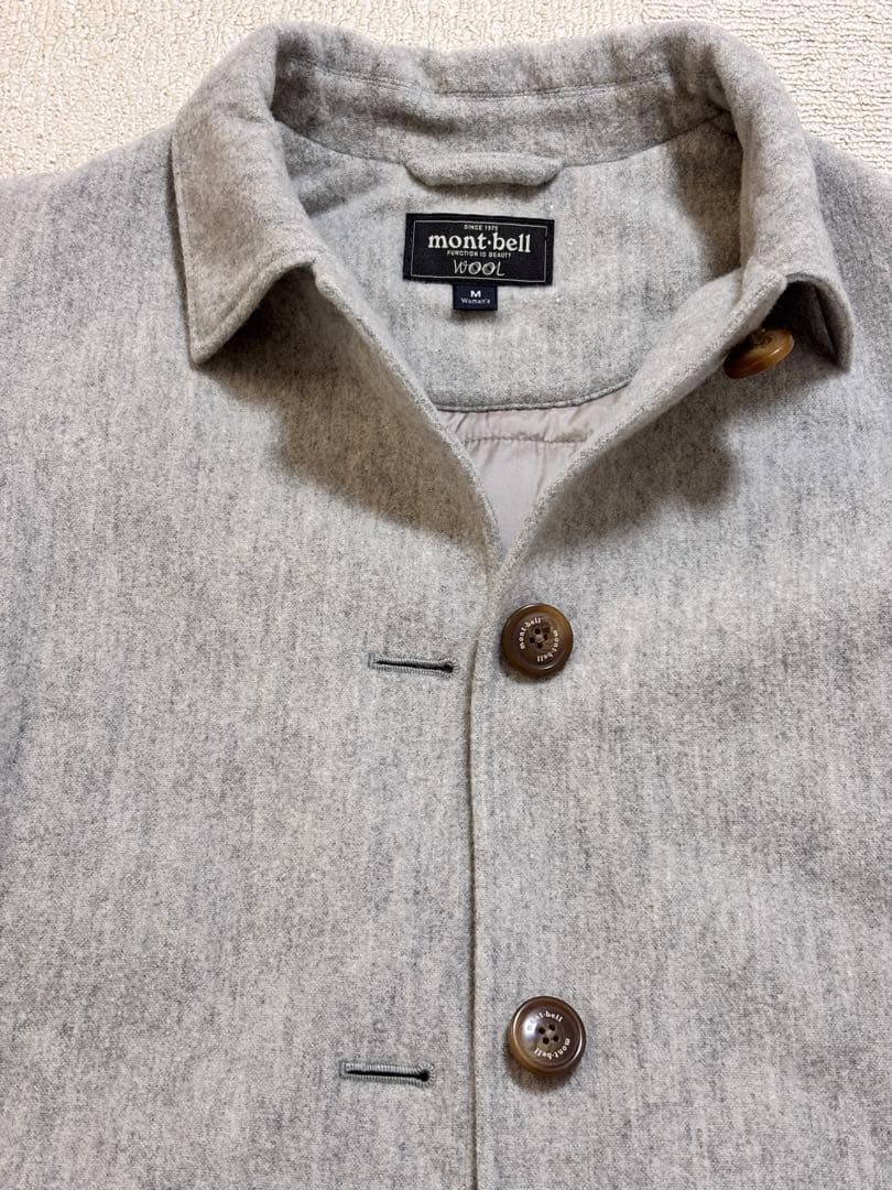 モンベルmont-bell トラベルコート ウール 中綿 手洗い可
