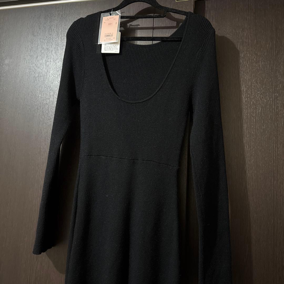 エイミーイーストワール　ブラック ロングニットワンピース サイズF