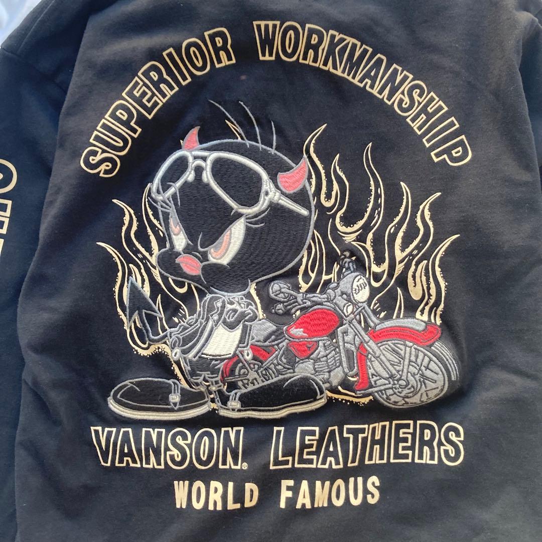 VANSON トゥイーティー デビル 刺繍 長袖 Tシャツ