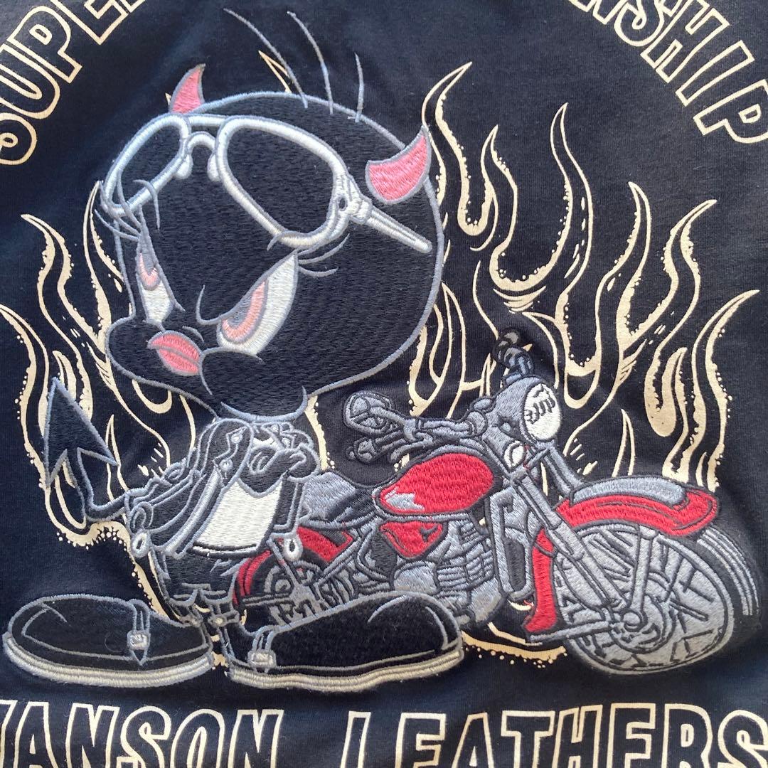 VANSON トゥイーティー デビル 刺繍 長袖 Tシャツ