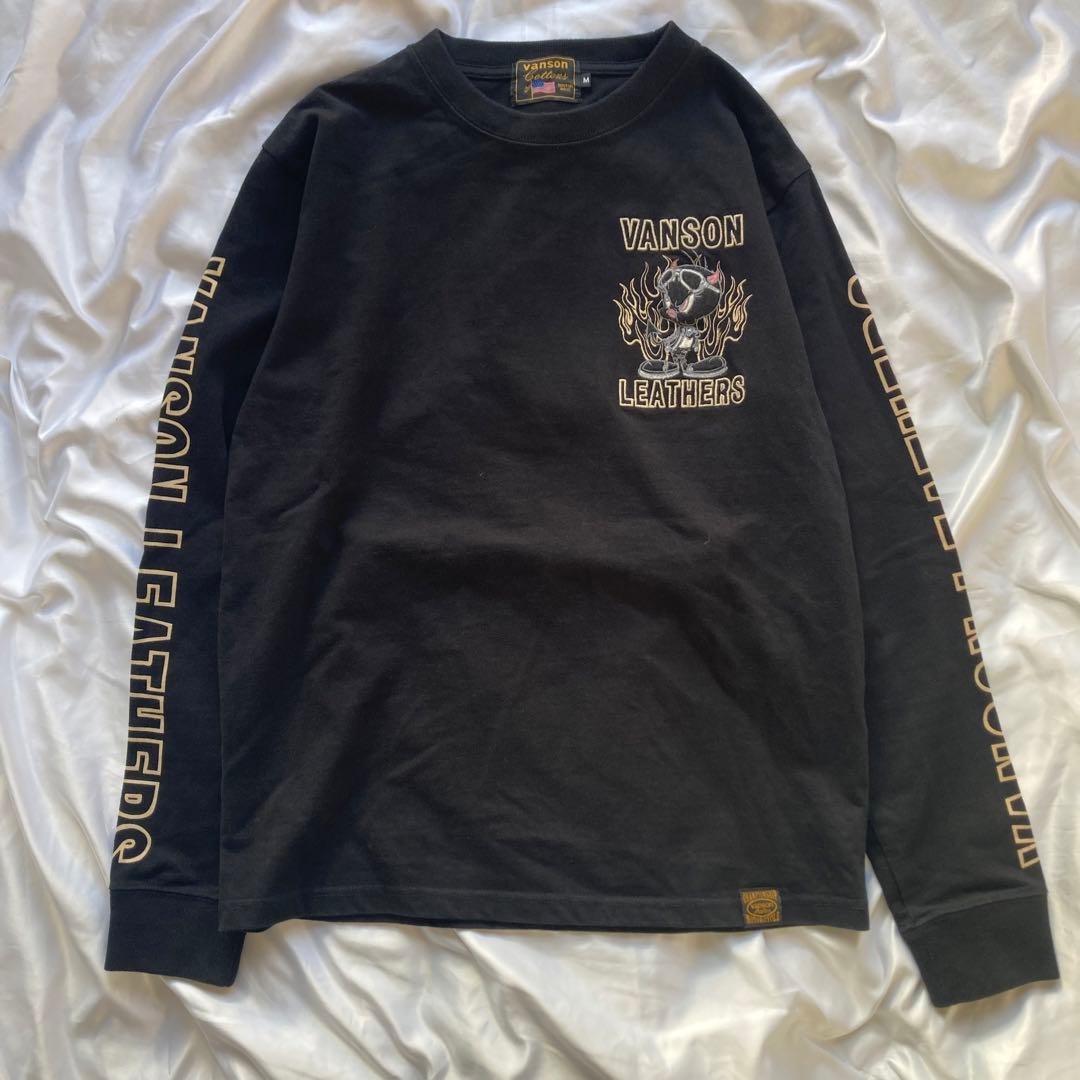 VANSON トゥイーティー デビル 刺繍 長袖 Tシャツ