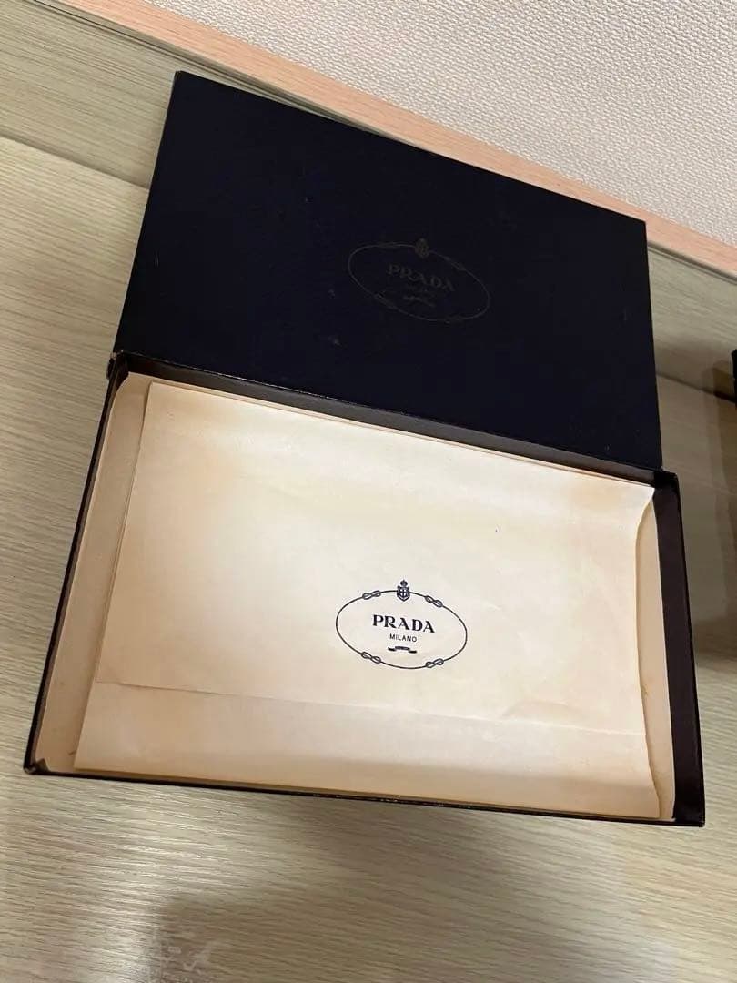 希少 PRADA 長財布 ブラック ナイロン ビーズ プラダ 財布