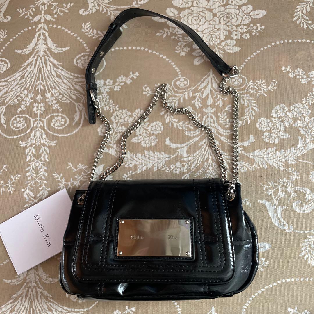 matin kim チェーンショルダーバック　ブラック