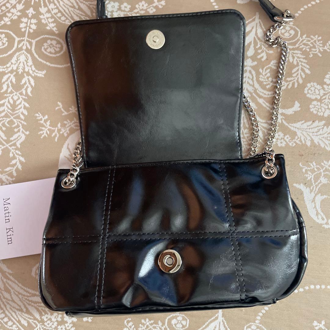 matin kim チェーンショルダーバック　ブラック