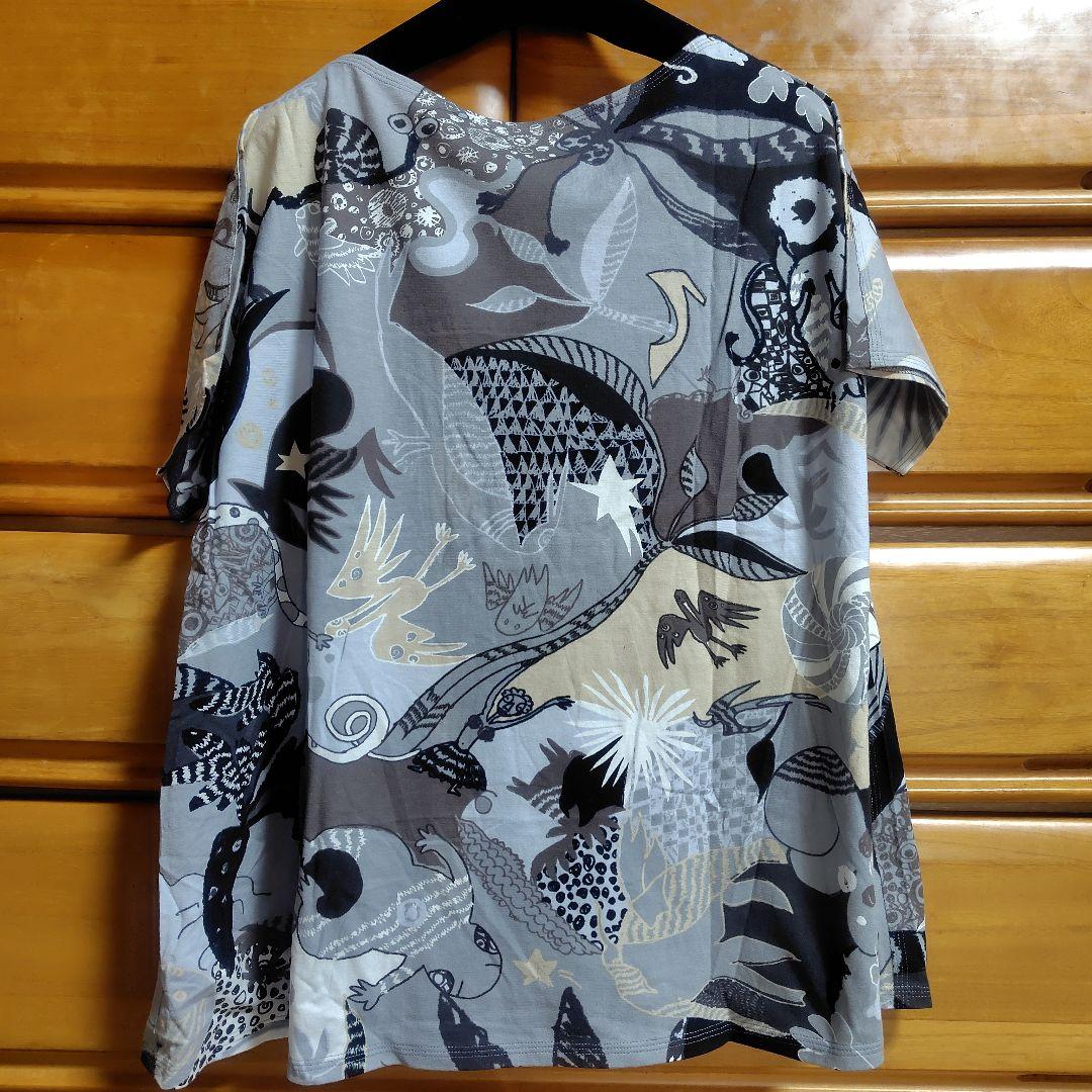 JURGEN LEHL アニマルプリント 半袖Tシャツ グレー系 美品♡