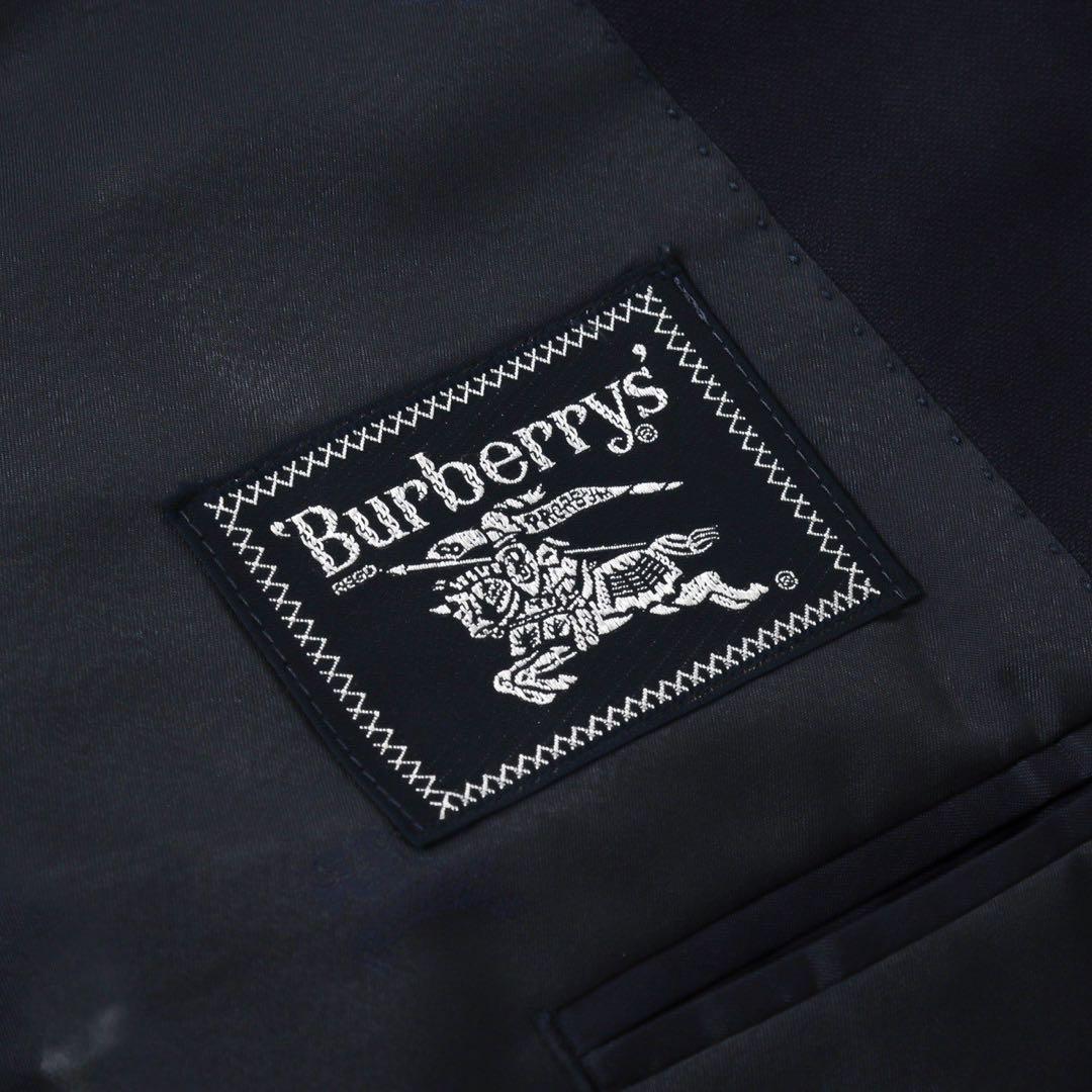 BURBERRY バーバリー 金ボタン ウール×モヘア テーラードジャケット 紺