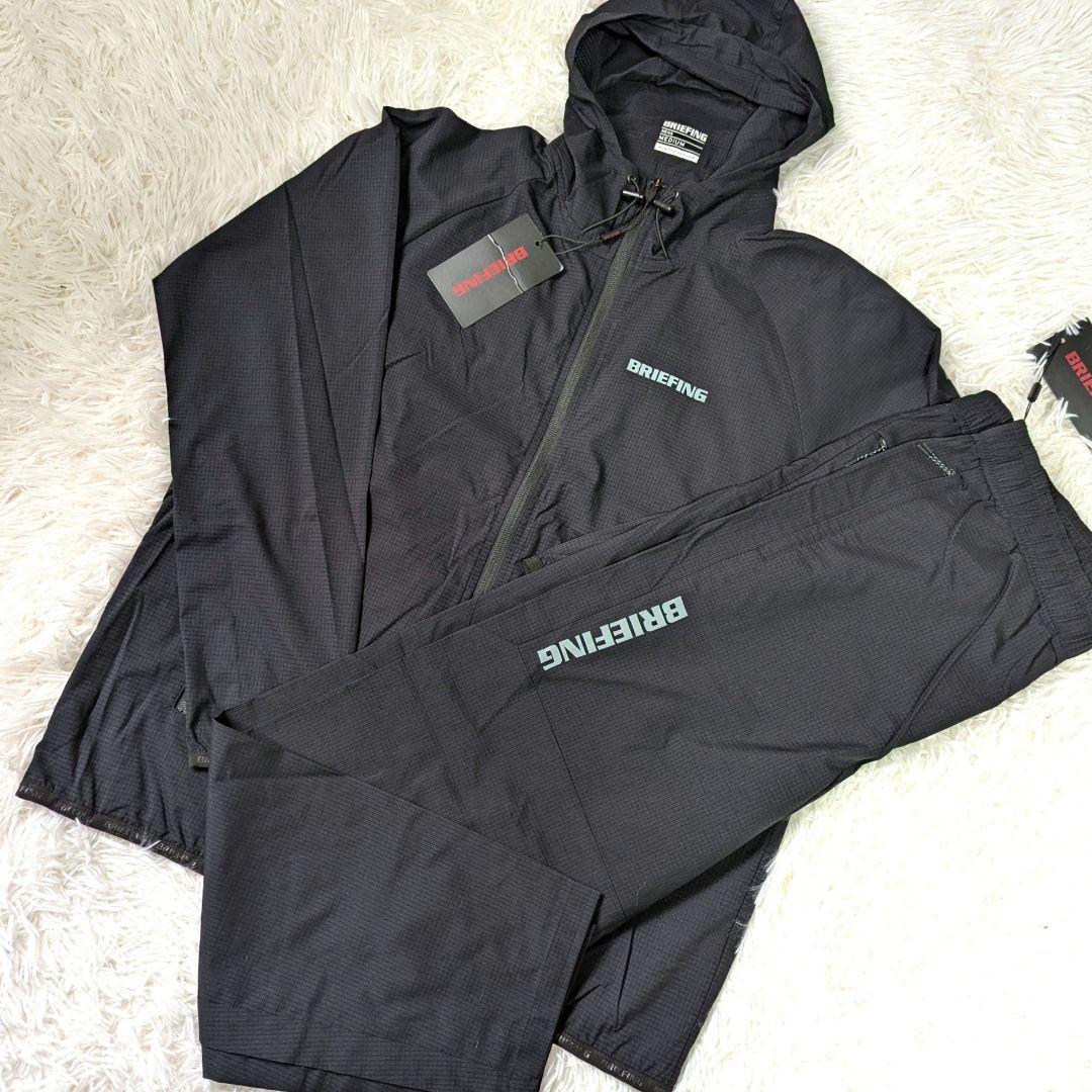 ブリーフィング　セットアップ　フーディー　パンツ　ナイロン　ブラック　サイズM