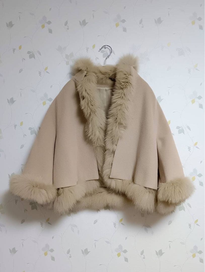 Novespazio ポンチョケープコート ベージュ M