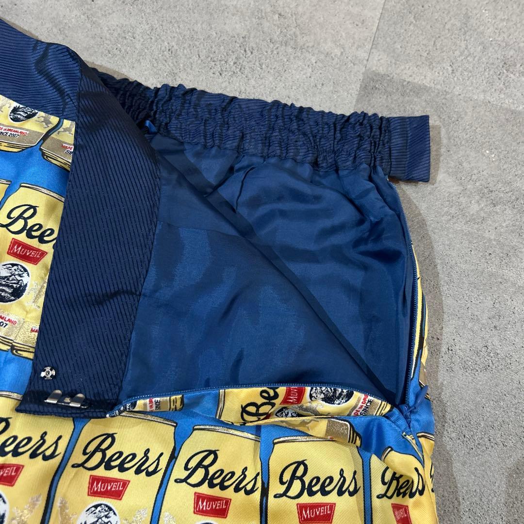 タグ付✨MUVEIL ビール缶柄 イージーパンツ 38サイズ