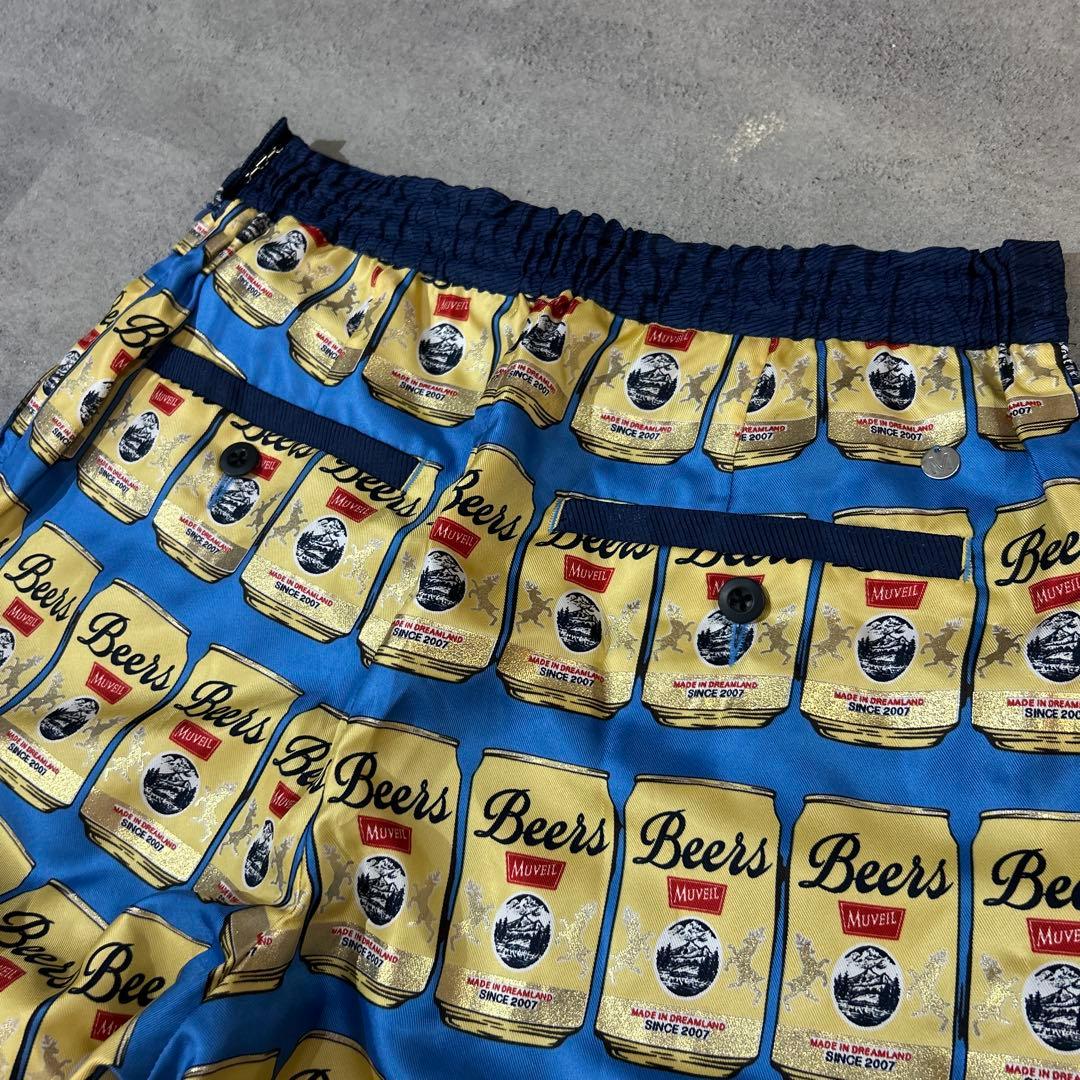 タグ付✨MUVEIL ビール缶柄 イージーパンツ 38サイズ
