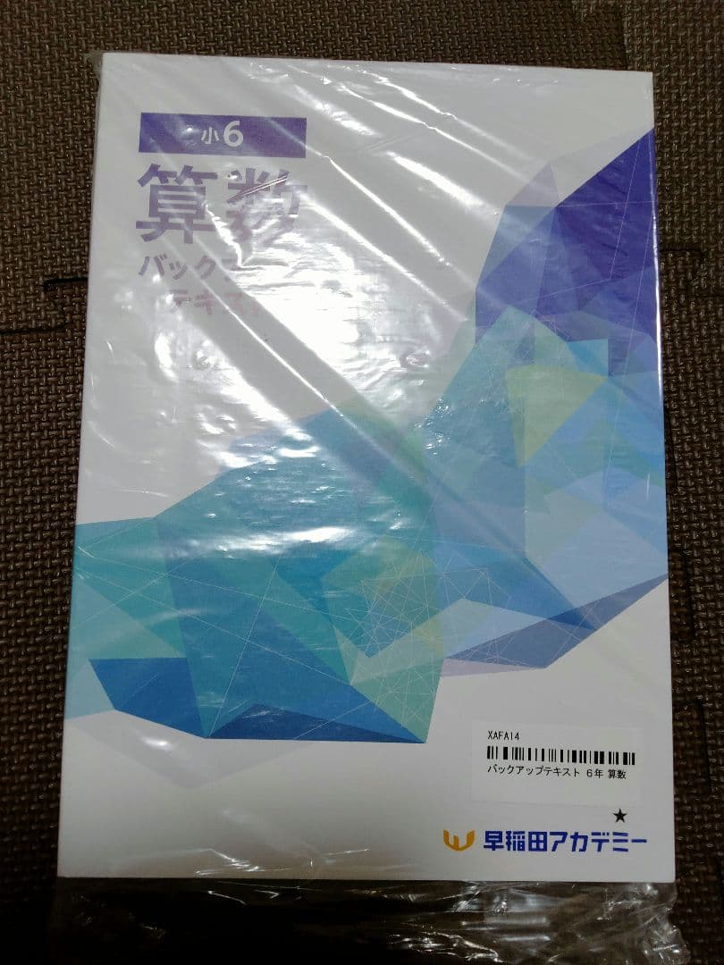 【最新版】小6 算数　バックアップ テキスト　早稲田アカデミー　予習シリーズ