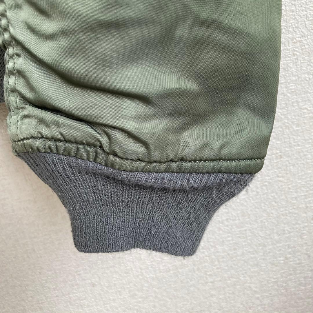 90s MA-1 ALPHAフライトジャケット オリーブグリーンUSA製