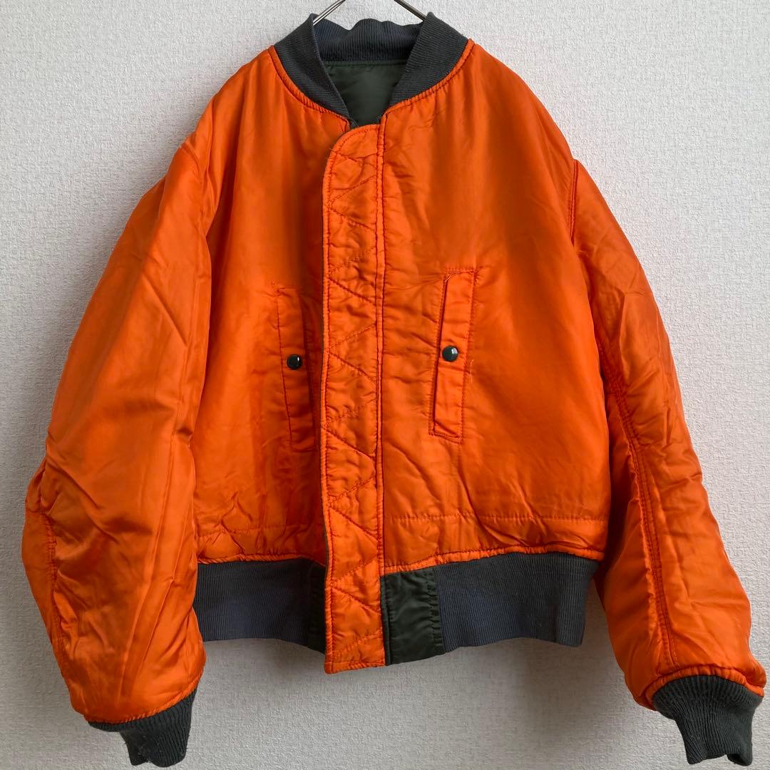 90s MA-1 ALPHAフライトジャケット オリーブグリーンUSA製