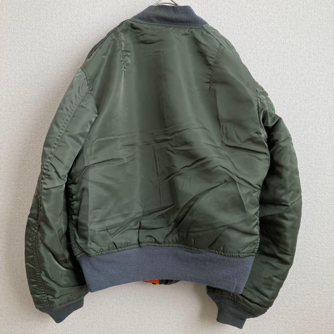 90s MA-1 ALPHAフライトジャケット オリーブグリーンUSA製