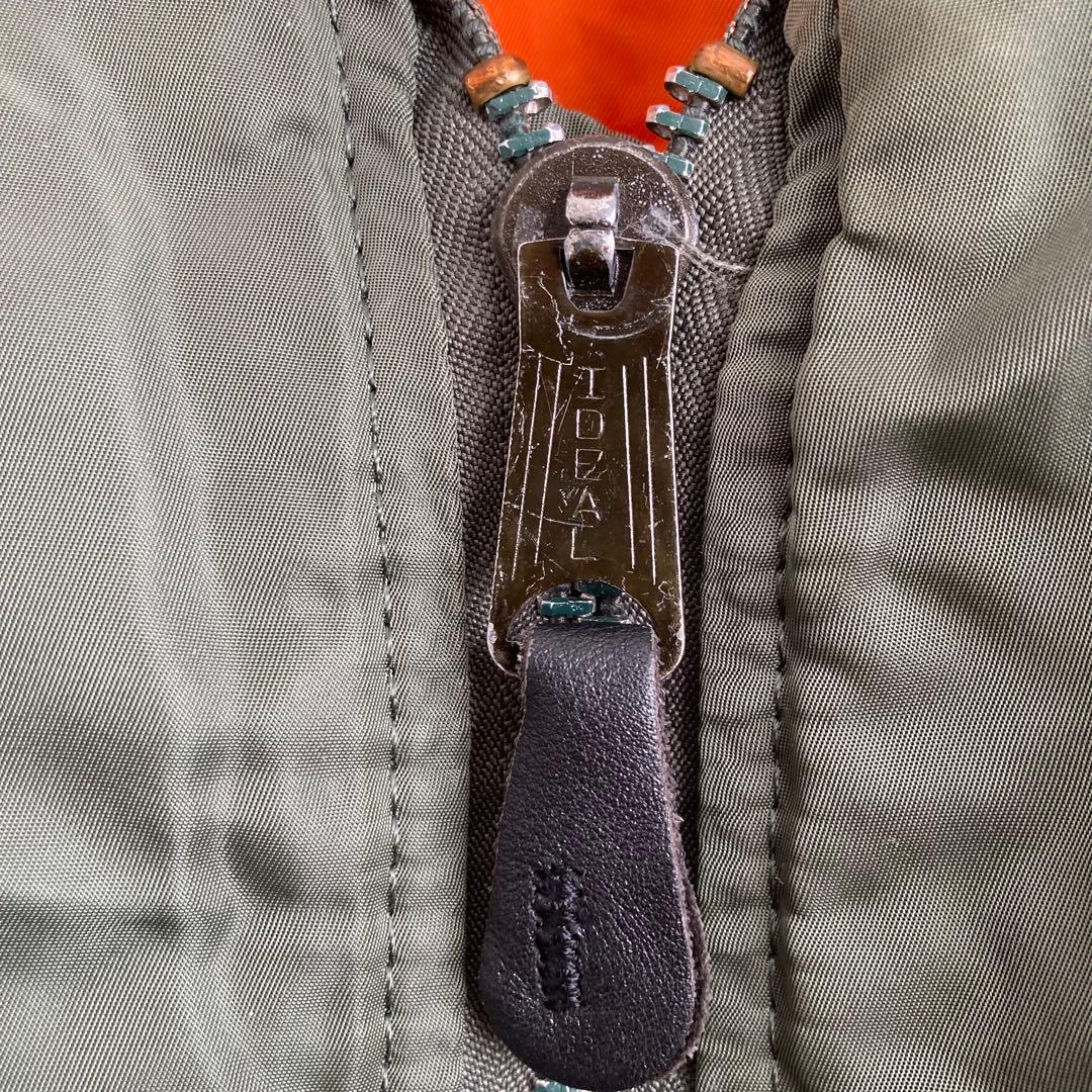 90s MA-1 ALPHAフライトジャケット オリーブグリーンUSA製