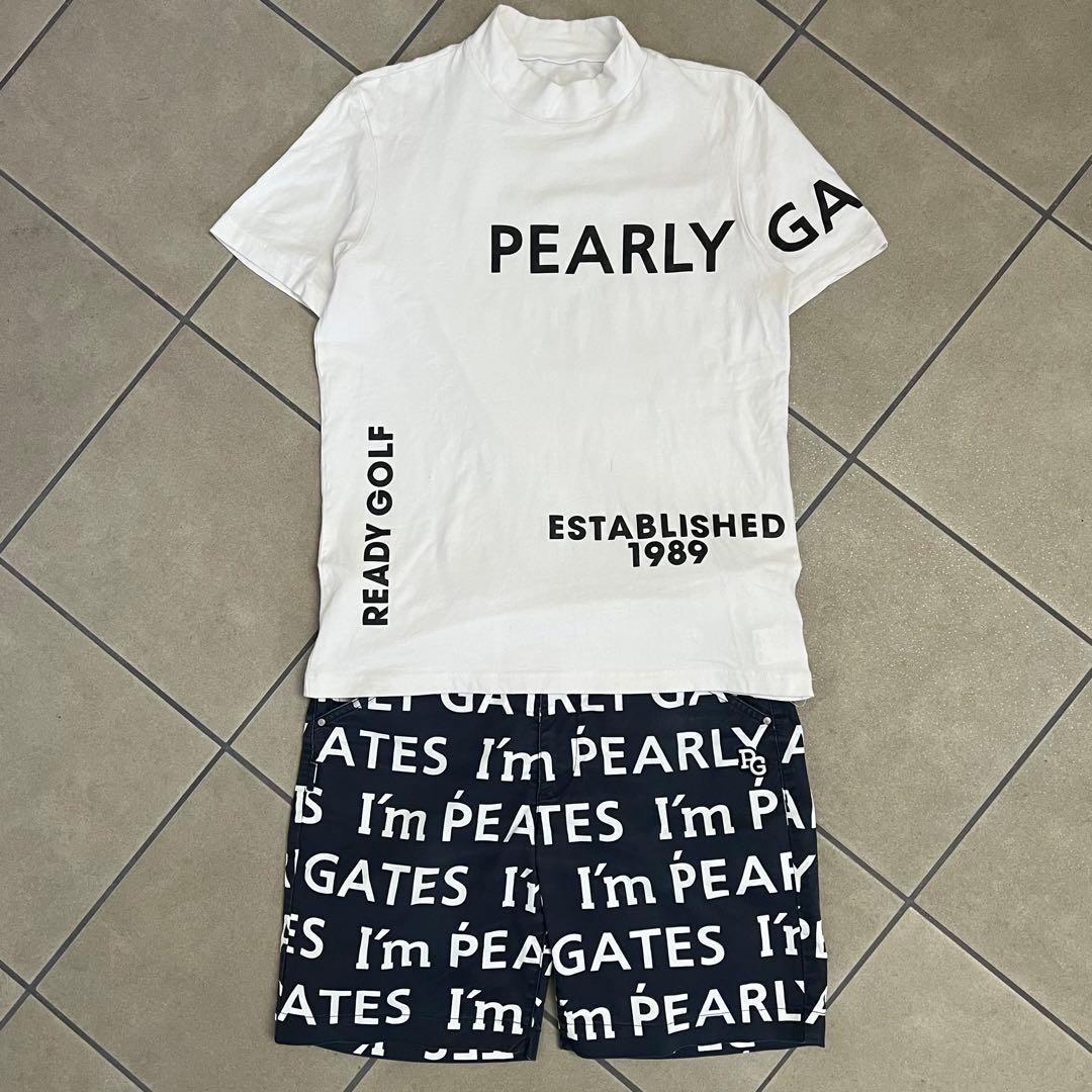 Pearlygates パーリーゲイツ　セットアップ　シャツ　パンツ　総柄　M