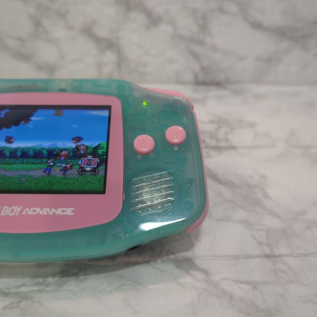 【パクチーファーム品】GBA本体 IPS液晶 ミントグリーン＆ピンク