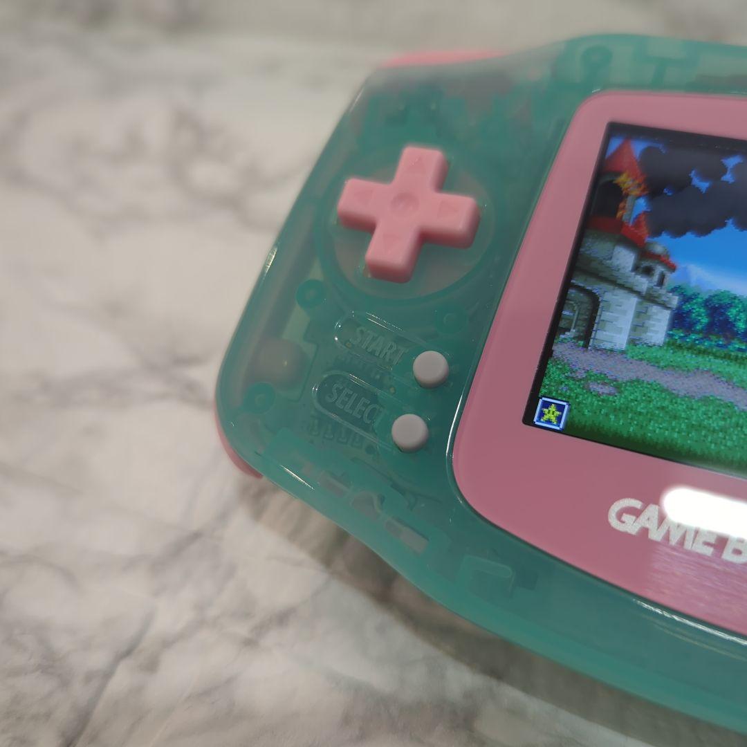 【パクチーファーム品】GBA本体 IPS液晶 ミントグリーン＆ピンク