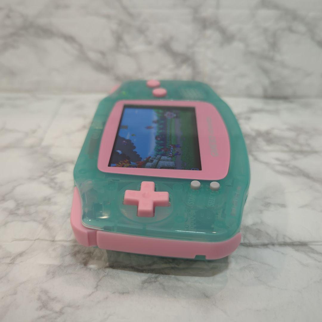 【パクチーファーム品】GBA本体 IPS液晶 ミントグリーン＆ピンク