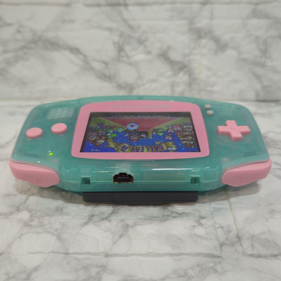 【パクチーファーム品】GBA本体 IPS液晶 ミントグリーン＆ピンク