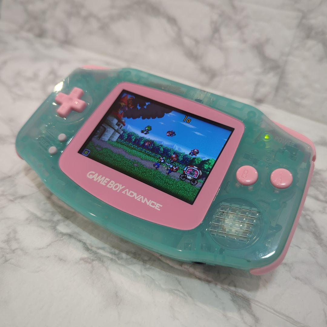 【パクチーファーム品】GBA本体 IPS液晶 ミントグリーン＆ピンク