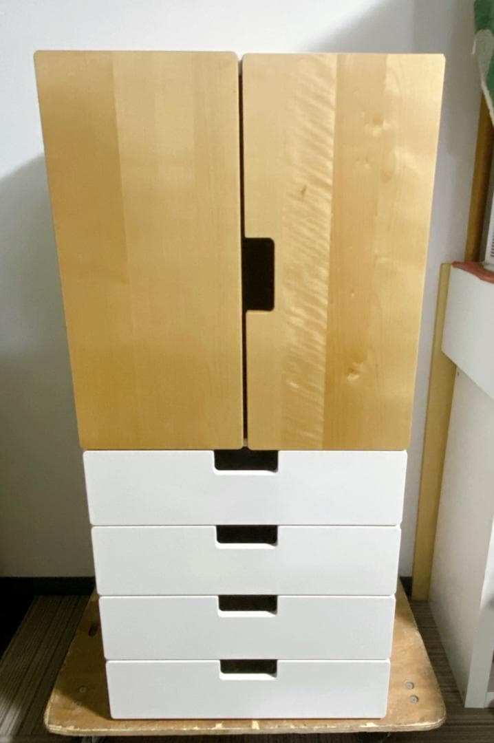 IKEA STUVA キッズワードローブ 収納コンビネーション扉・引き出し付き