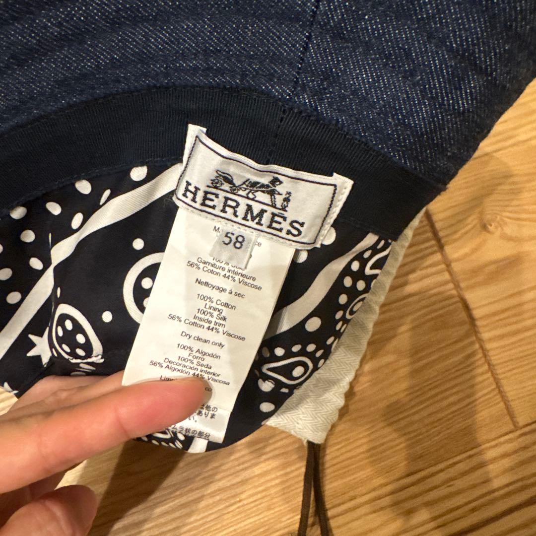 エルメス ヘレン シルキー バケットハット 58