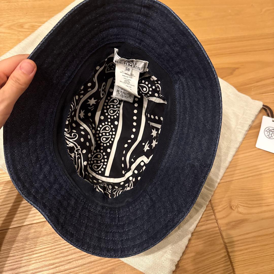 エルメス ヘレン シルキー バケットハット 58