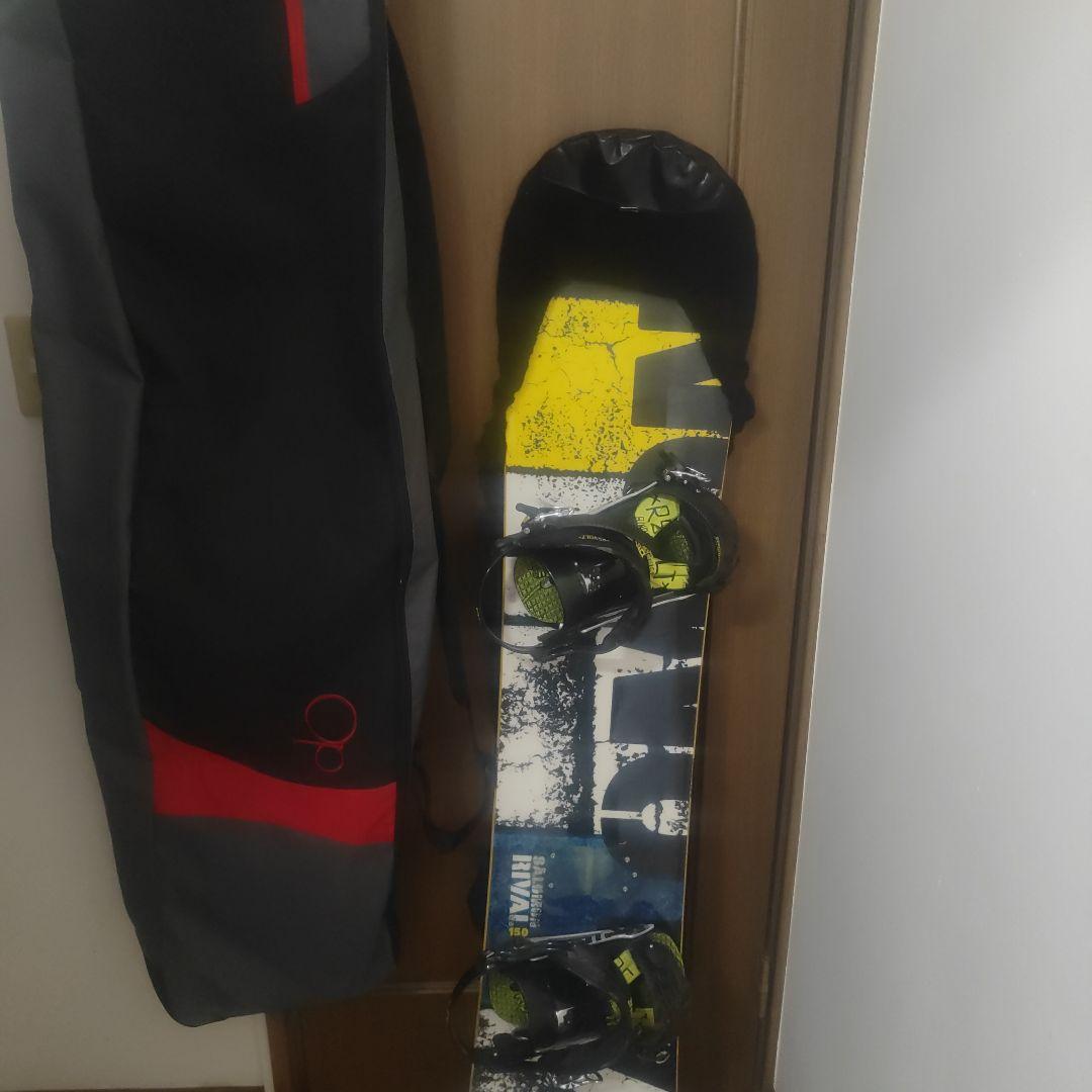 スノボーセット　板　ビンディング　ソールカバー　ボードケース　4点