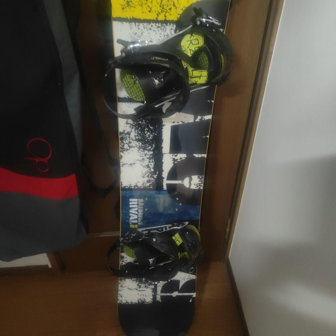 スノボーセット　板　ビンディング　ソールカバー　ボードケース　4点